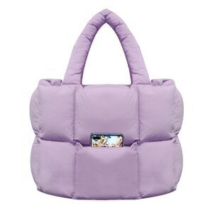 3958 Puffer Tote Bag , Lightweight Quilted Puffy Shoulder Handbag
